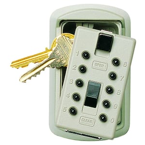 Slimline 2-Key Lock Box with Pushbutton Lock, Clay