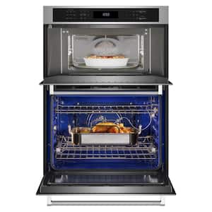 27 in. Electric Wall Oven and Microwave Combo in Stainless Steel with Air Fry Mode
