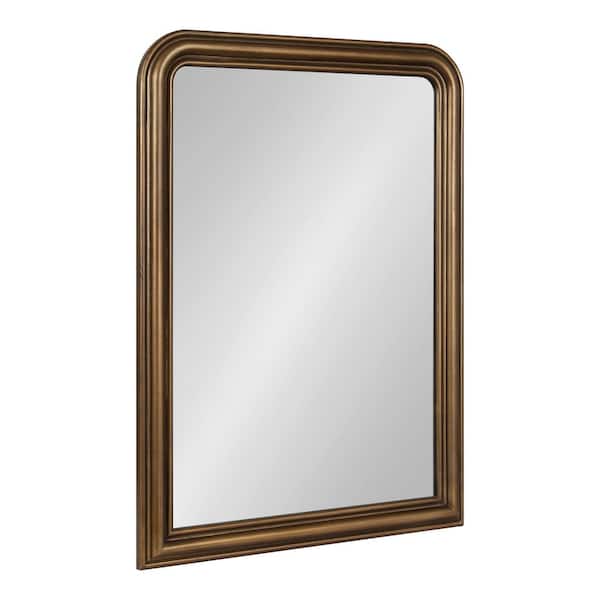 Kate and Laurel Kinsman 26.00 in. W x 35.50 in. H MDF Gold Arch Framed Decorative Mirror