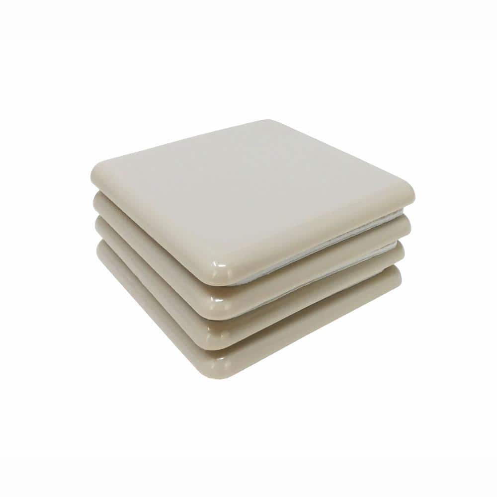 2-1/2 in. Beige Square Self-Adhesive Plastic Heavy Duty Furniture Slider Glides for Carpeted Floors (4-Pack) price history on PriceWatchPro