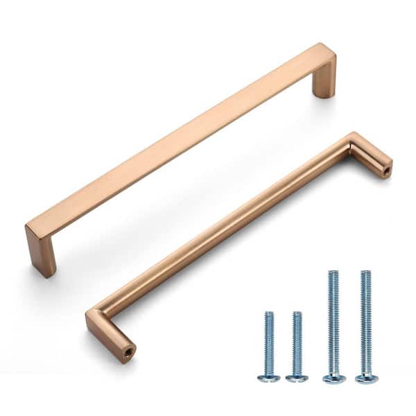 10-Pack 6.3 in. Square Cabinet Pulls, Champagne Bronze Finish, Zinc Alloy Kitchen Cabinet Handles