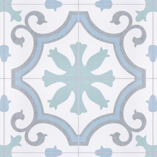 Lacour Aqua 10 in. x 10 in. Porcelain Floor and Wall Tile (8.61 sq. ft./Case)