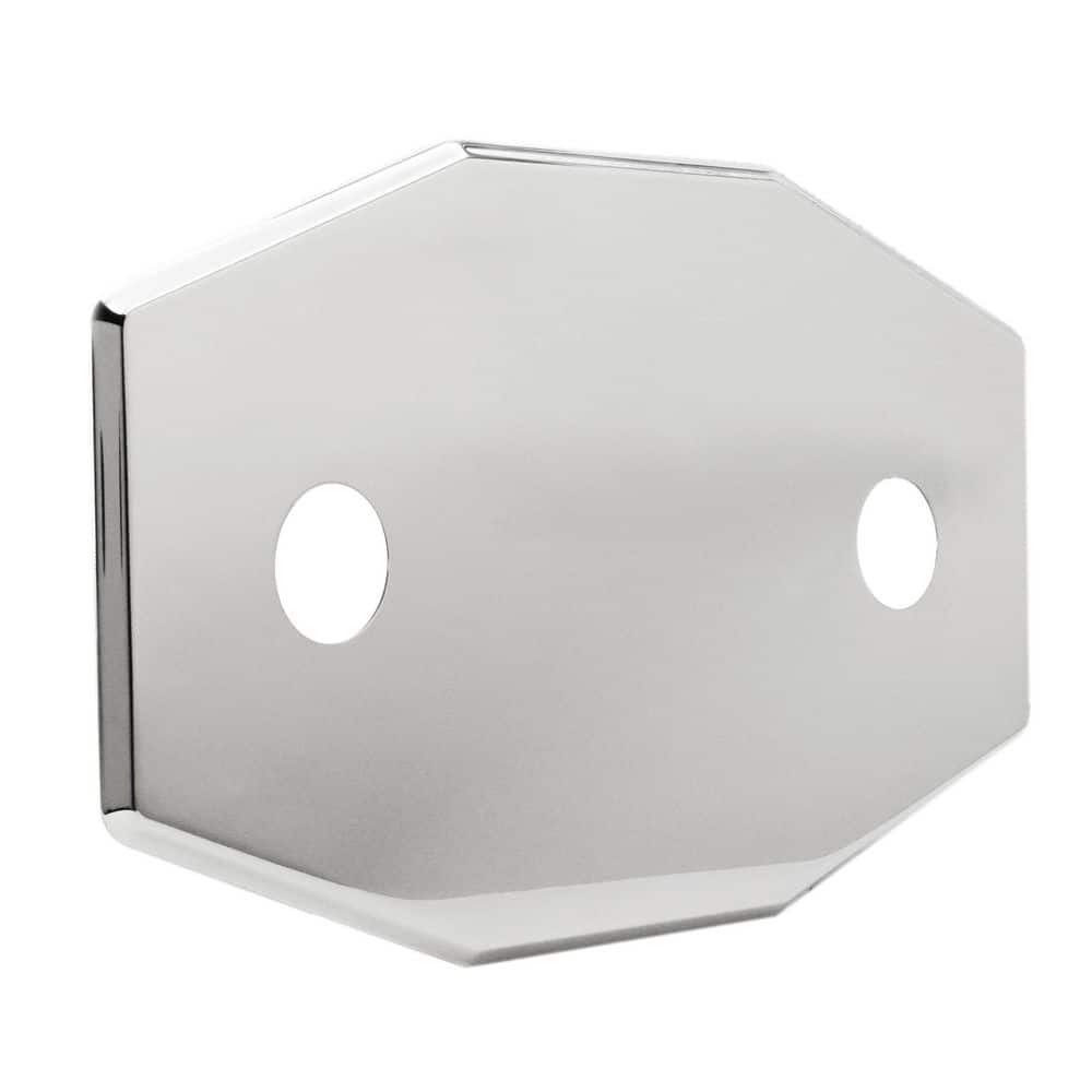 Polished Chrome Two-Hole Remodel Cover Plate for Tub and Shower