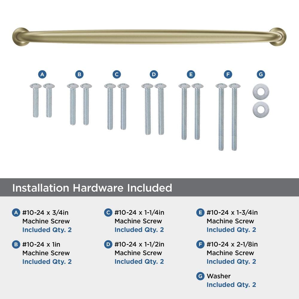 Golden Champagne Brushed Bronze Appliance Pull with Mounting Hardware