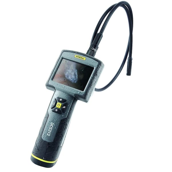 General Tools Rugged Video Inspection Camera System 12 mm Probe, 3.5 in. Screen with Case, Drop Proof
