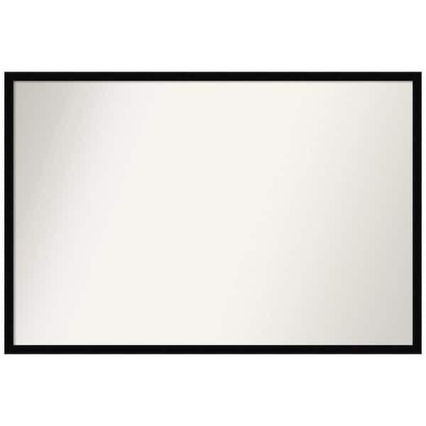 Amanti Art Svelte Noir Black 37.5 in. W x 25.5 in. H Non-Beveled Wood Bathroom Wall Mirror in Black