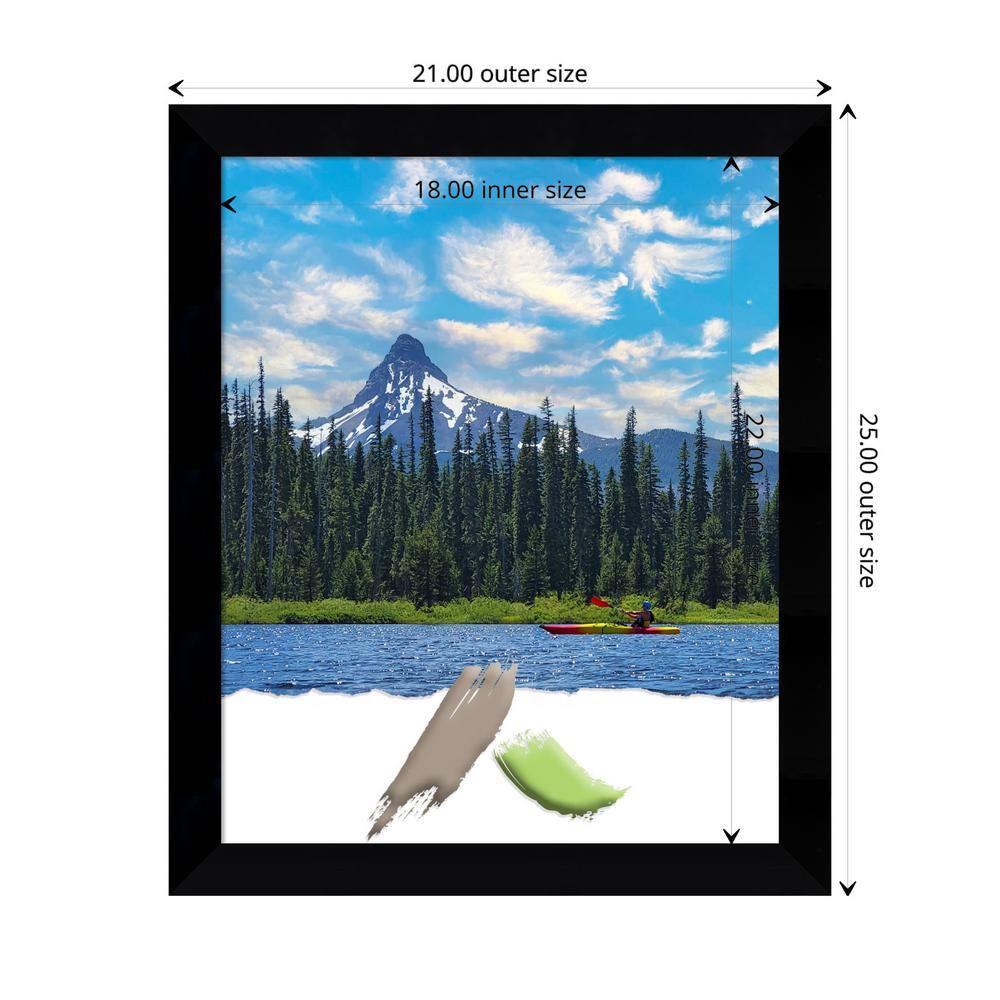 Black Matte Wood Rectangle Wall Picture Frame 24.625" x 20.625"