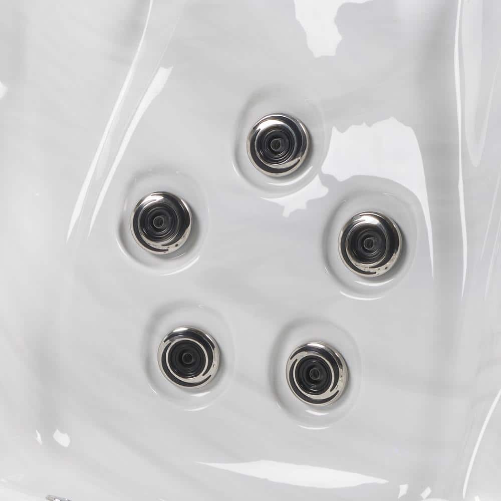 Redwood 7-Person Square Hot Tub with 100 Jets and LED Lighting