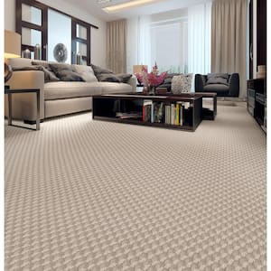 Genevieve Color Terrace Brown - 39 oz. Nylon  Pattern Installed Carpet