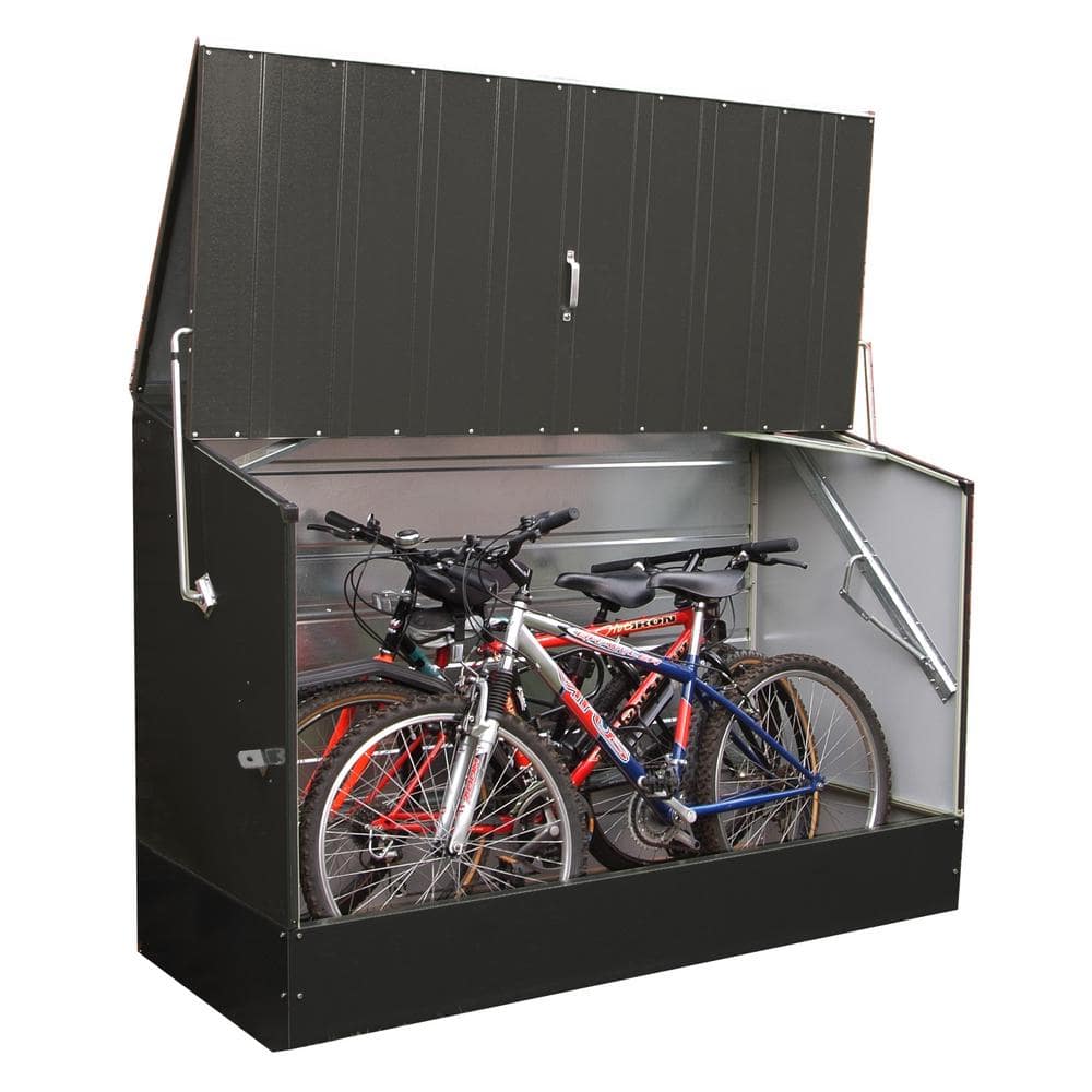 Anthracite 6' x 3' Metal Outdoor Storage Shed with Lift Door