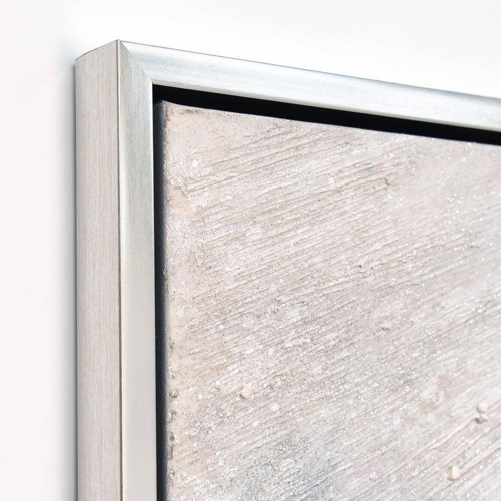 Empire Art Silver and Gold Abstract Canvas with Champagne Frame, 32" x 48"