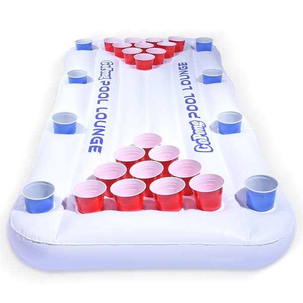 GoFloats Pool Lounge Beer Pong Inflatable with Social Floating