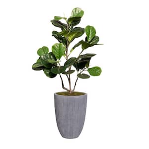 Vintage Home Artificial Faux Fig Tree 51 in. High Fake Plant Real Touch with Eco Planter