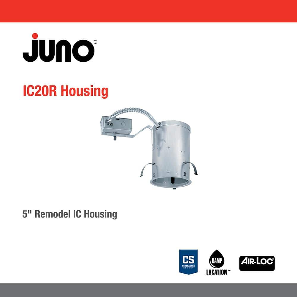 Juno 5" Aluminum Indoor/Outdoor LED Remodel Housing