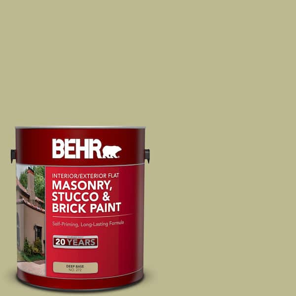 BEHR 1 gal. #S340-4 Back To Nature Flat Interior/Exterior Masonry, Stucco and Brick Paint
