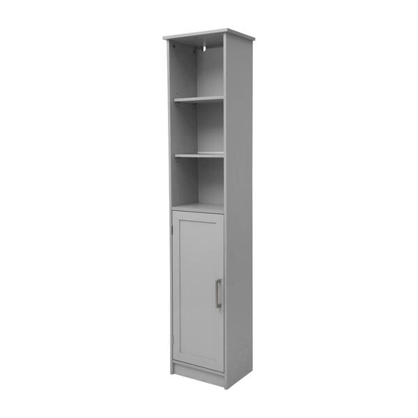 Alaterre Furniture 35-in x 49-in x 9-in White Wood Freestanding Linen Cabinet