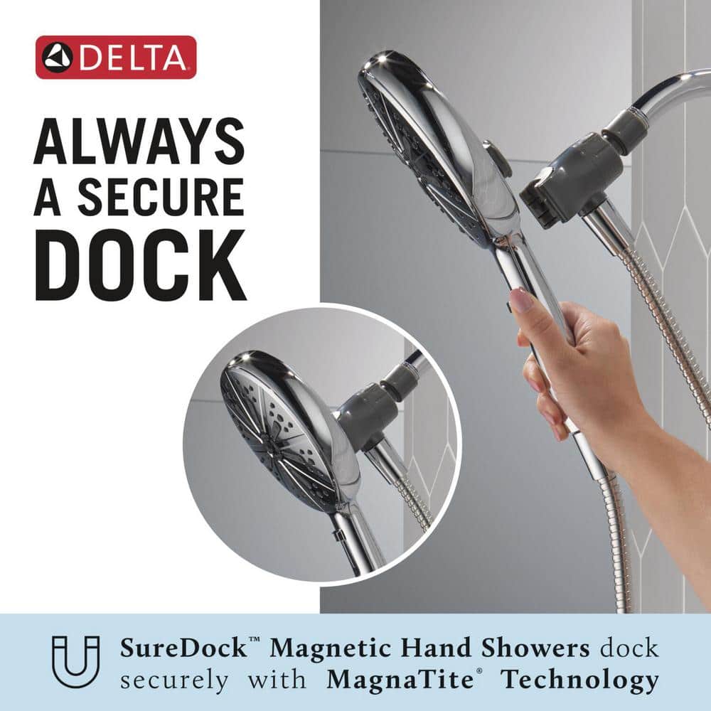 Chrome Multi-Head Handheld Wall Mounted Shower System
