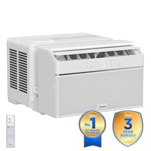 12,000 BTU U+ Smart Inverter Window Air Conditioner for Rooms up to 550 Sq. Ft. with Dual Filter, Remote in White