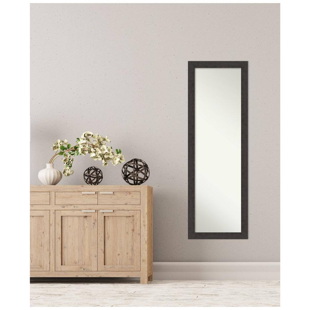 Espresso Wood Full Length Rectangular Door Mirror