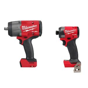 M18 FUEL 18-Volt Lithium-Ion Brushless Cordless 1/2 in. Impact Wrench with Friction Ring & 1/4 in. Hex Impact Driver