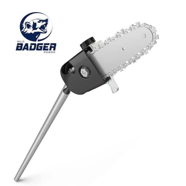 WILD BADGER POWER 10 in. Pole Saw with 30 in. Shaft Universal Attachment, Articulating Pole