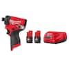 M12 FUEL 12V Lithium-Ion Brushless Cordless 1/4 in. Hex Impact Driver w/M12 Compact 2.0 Ah Battery (2-Pack) Starter Kit
