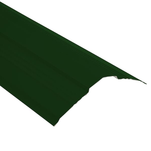 Metal Sales 10.5 ft. x 5 in. Denali Green Steel Universal Ridge Cap Flashing