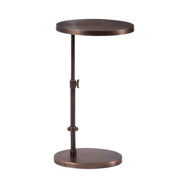 Engles 15 in. Bronze Oval Metal End Table