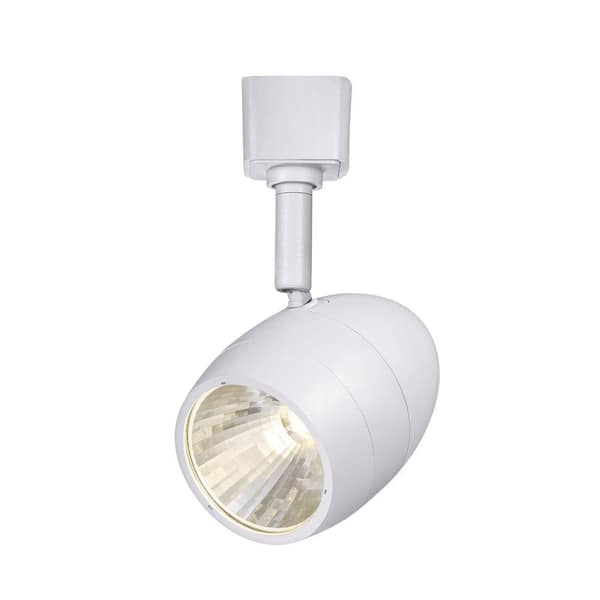 Hampton Bay 2.56 in. 1-Light White Dimmable LED Track Lighting Head