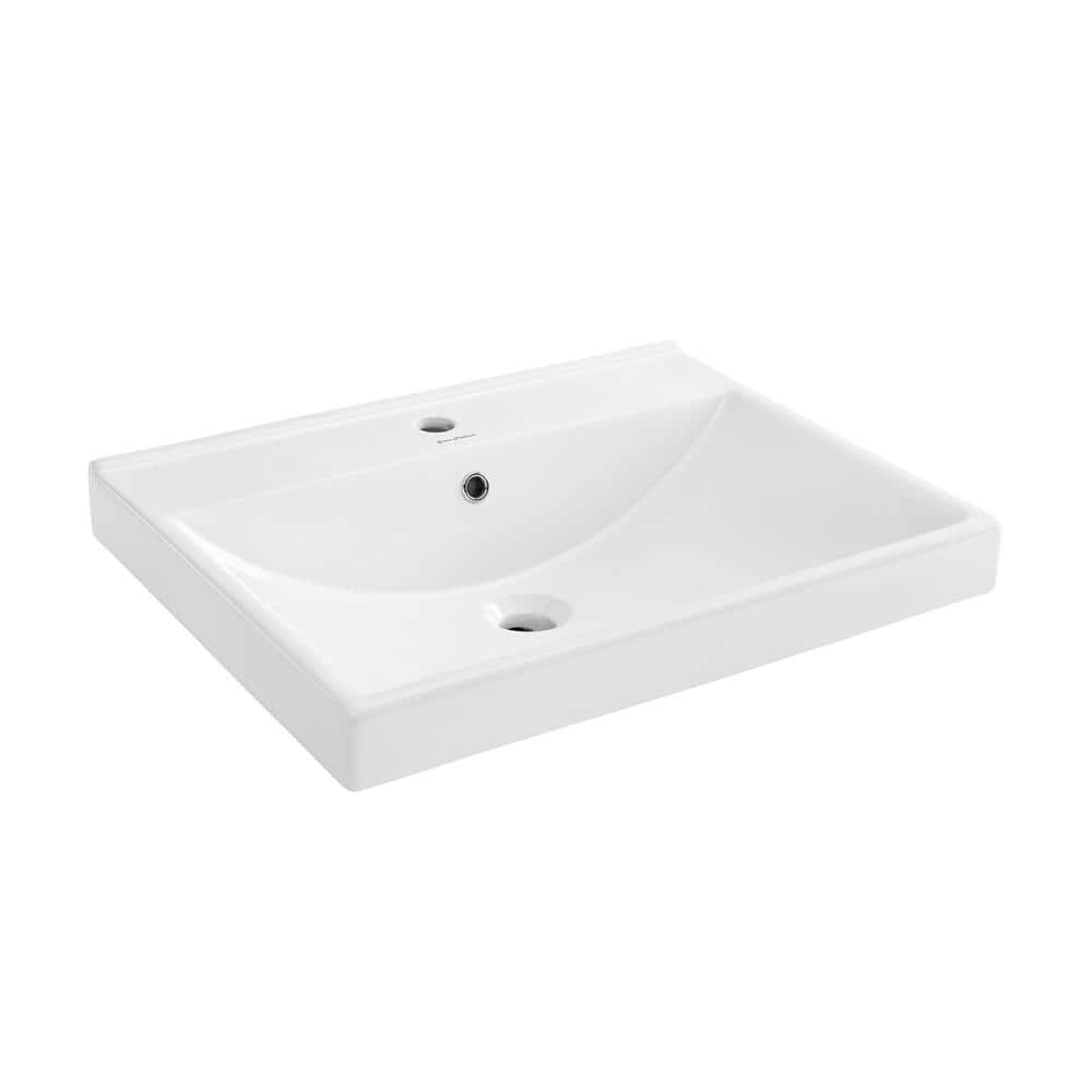 Swiss Madison 24" White Ceramic Vanity Top Bathroom Sink