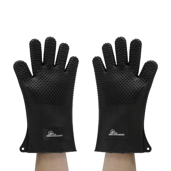 Cubilan BBQ Gloves, Grey Grilling Gloves Heat Resistant Oven Gloves,  Waterproof Non-Slip Pot Holder B099MFXH1S - The Home Depot