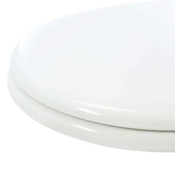 White Bemis 570SLOW 000 Slow Close Lift Off Flip Cap Round Closed Front