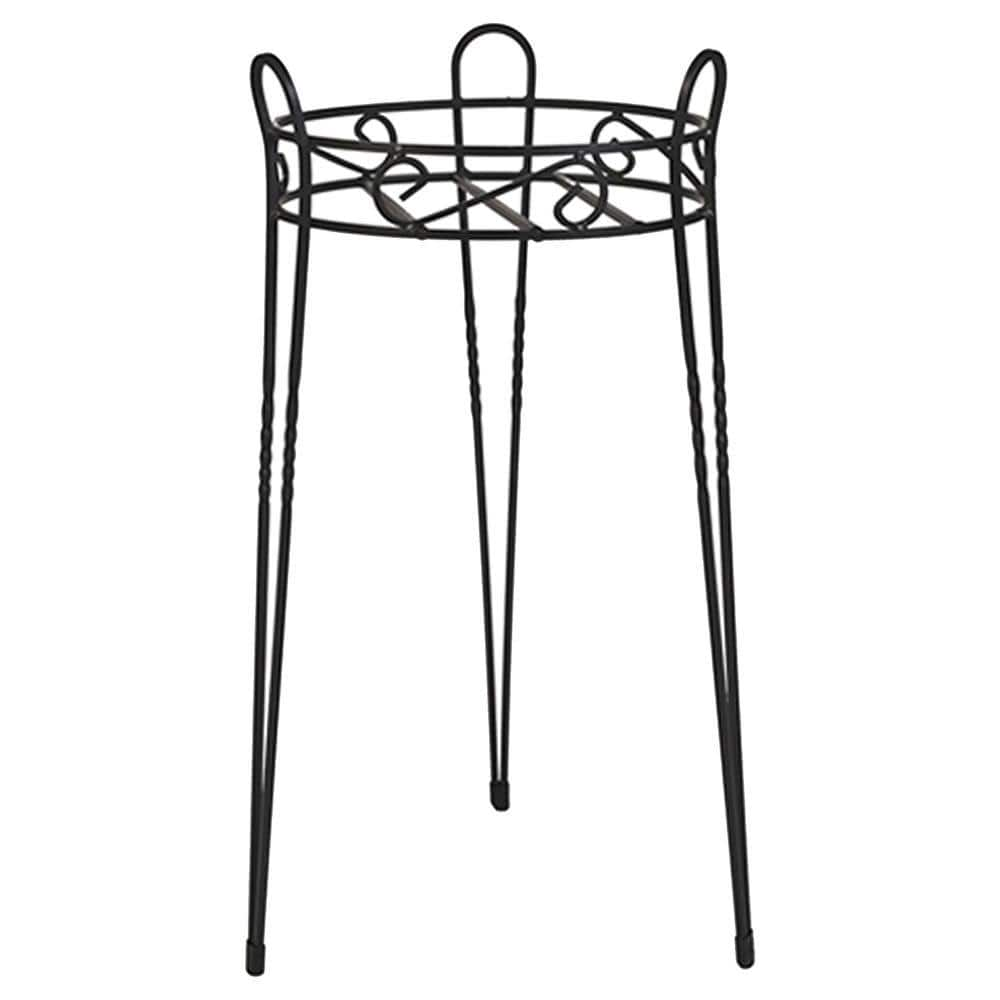 Gilbert & Bennett 21 in. Canterbury Scroll Top Metal Plant Stand  SCBPS1021-B - The Home Depot