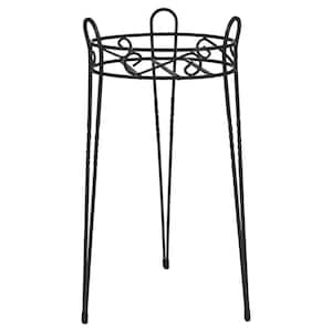 21 in. Canterbury Scroll Top Metal Plant Stand