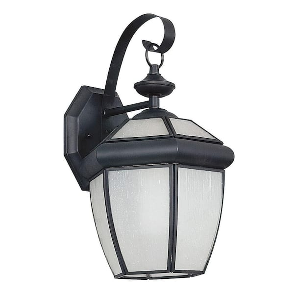 Sunset Lighting Fergerson 1-Light Black Outdoor Wall Lantern