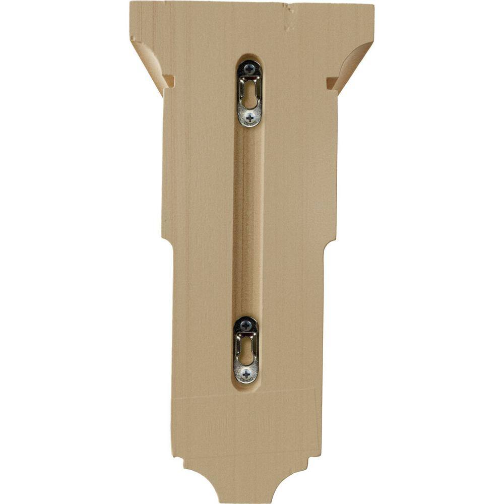 Large Hand-Carved Rubberwood Corbel in Natural Finish