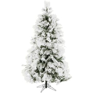 9-ft. Unlit Snow Flocked Snowy Pine Artificial Christmas Tree