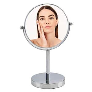 Small Polished Chrome Metal Glam Mirror (11.8 in. H X 4.7 in. W)