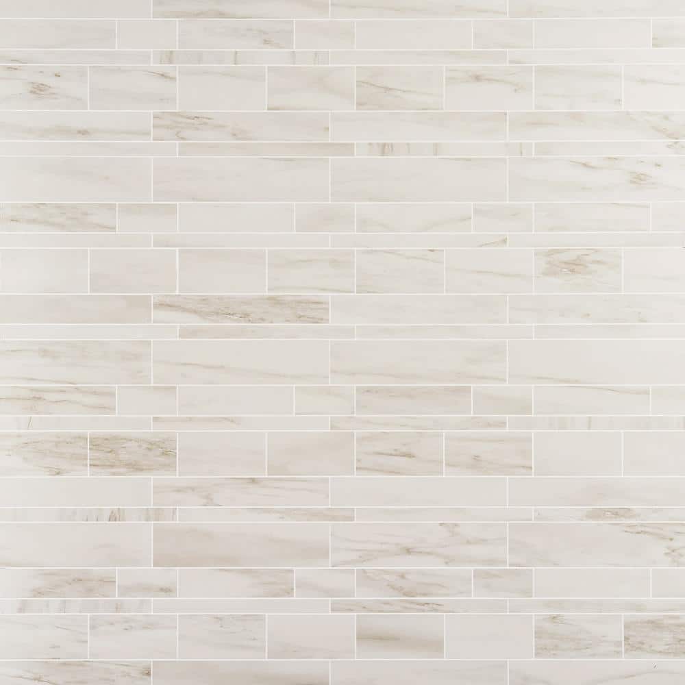 Dolomite Snow Matte Porcelain Marble Look Mosaic Tile
