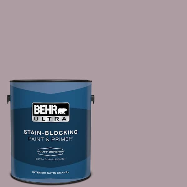 BEHR ULTRA 1 gal. #PMD-34 Wild Lilac Extra Durable Satin Enamel Interior Paint & Primer