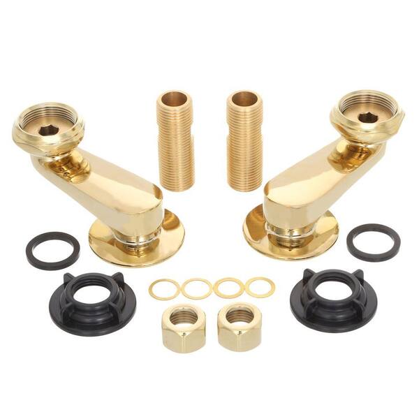 Elizabethan Classics 2-3/4 in. L x 2 in. W x 2 in. D Adjustable Swivel Arm Connector in Polished Brass