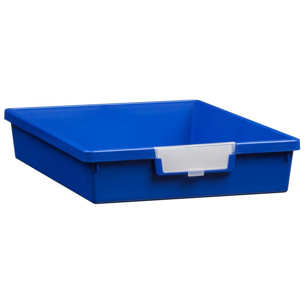 2 Gal. - Tote Tray - Slim Line 3 in. Storage Tray in Primary Blue