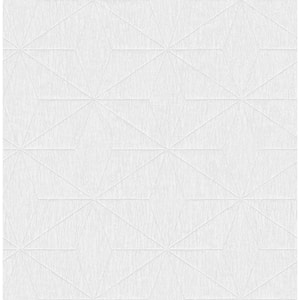 Bernice White Geometric Paper Strippable Roll (Covers 56.4 sq. ft.)