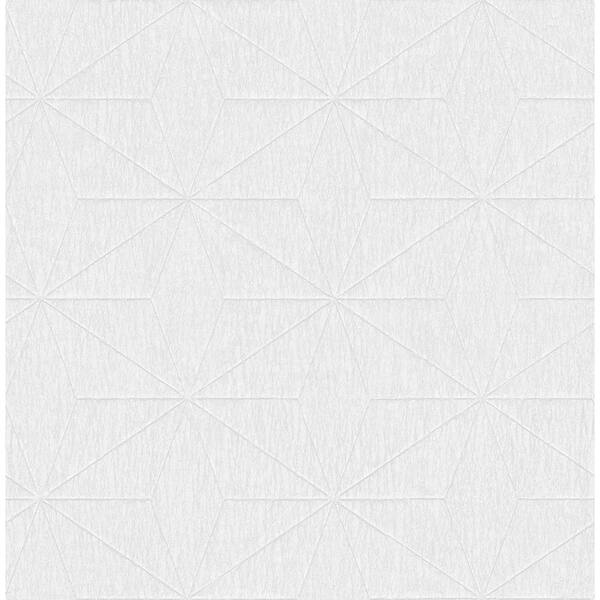 Fine Decor Bernice White Geometric White Wallpaper Sample