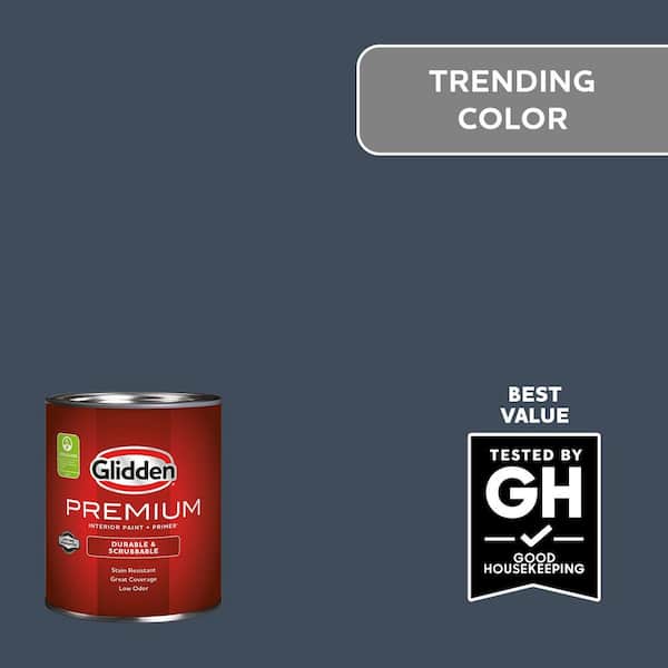 Glidden Premium 1 qt. Cavalry PPG1041-7 Semi-Gloss Interior Latex Paint