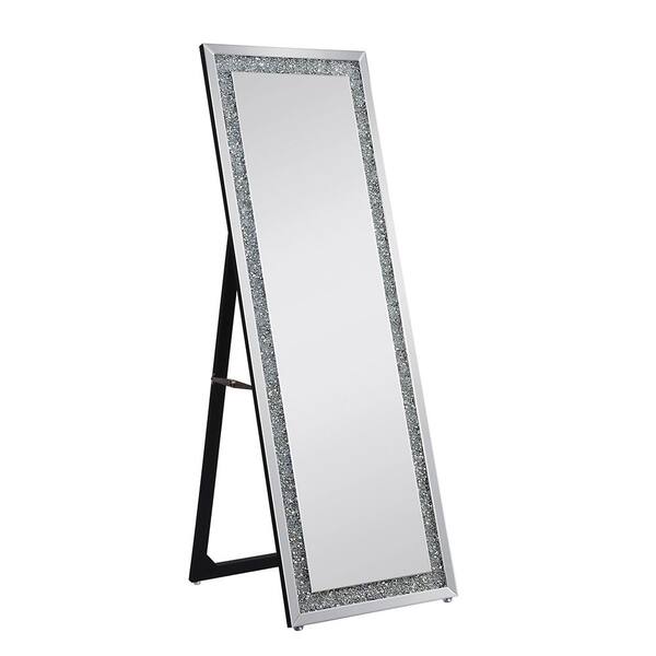 Acme Furniture 22 in. W x 63 in. H Composite Dark Brown Wood Standing Mirror