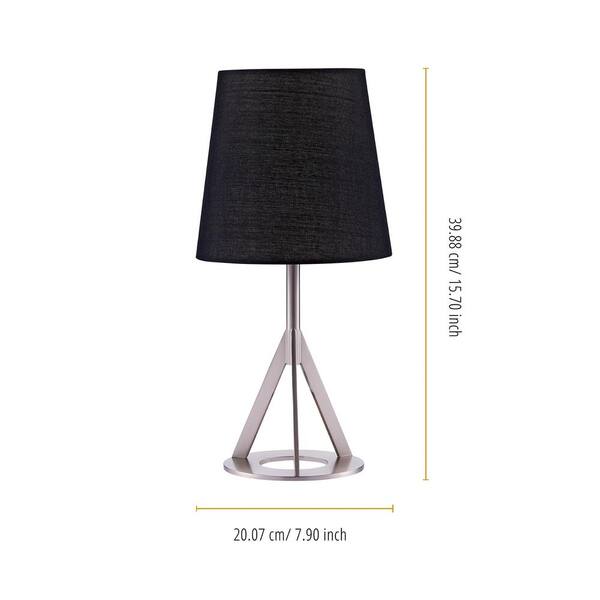 Teamson Home Aria 15 Table Lamp With Brass Finish Black Shade Vn L00066b Aria 15 Table Lamp With Brass Finish, 15 Cm Table Lamp Shade
