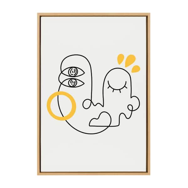 "Sylvie Still Here" by Shatha Al Dafai 1-Piece Framed Canvas Abstract Art Print 33.00 in. x 23.00 in.