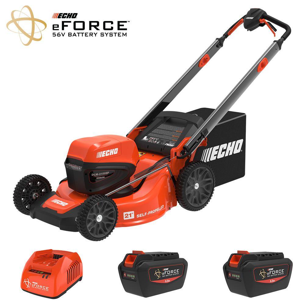 ECHO eFORCE 56Volt Cordless Battery Lawn Mower and Battery Combo Kit