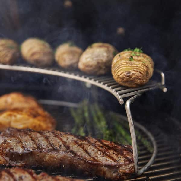 Master-Touch 26 in. Charcoal Grill in Smoke with Grill Cover